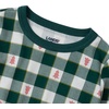 image:imageLands End Kids Pattern Snug Fit Pajama SetRed Holiday TreesPine Plaid