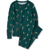 image:imageLands End Kids Pattern Snug Fit Pajama SetHoliday DogsPine