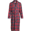image:imageLands End Mens Flannel Sleepwear RobeCompass RedPine Plaid