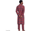 image:imageLands End Mens Flannel Sleepwear RobeCompass RedPine Plaid