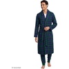 image:imageLands End Mens Flannel Sleepwear RobeLiberty BluePine Blackwatch