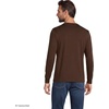 image:imageLands End Mens SuperT Long Sleeve Henley ShirtDark Walnut Brown