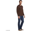 image:imageLands End Mens SuperT Long Sleeve Henley ShirtDark Walnut Brown