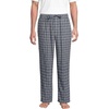 image:imageLands End Mens Flannel Pajama PantsGray StoneBlack Plaid