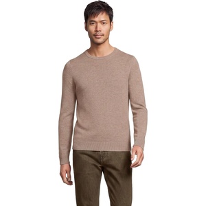 image:imageLands End Mens Fine Gauge Cashmere SweaterDark Khaki Heather