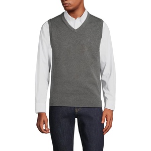 image:imageLands End Mens Fine Gauge Cotton VestCharcoal Heather