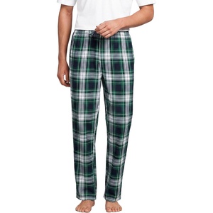 image:imageLands End Mens Flannel Pajama PantsPineYellowNavy Plaid