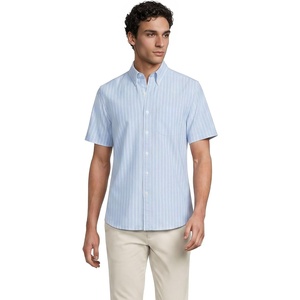 image:imageLands End Mens Short Sleeve Sail Rigger ShirtSoft French Blue Stripe