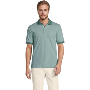 image:imageLands End Mens Supima Cotton Polo ShirtMineral Aqua Stripe