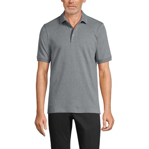 image:imageLands End Mens Supima Cotton Polo ShirtPewter Heather