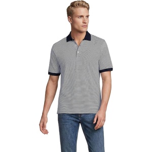 image:imageLands End Mens Supima Cotton Polo ShirtRadiant Navy Micro Stripe