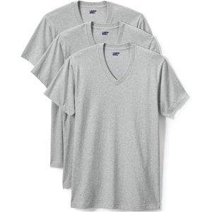image:imageLands End Mens VNeck TShirt 3 PackGray Heather