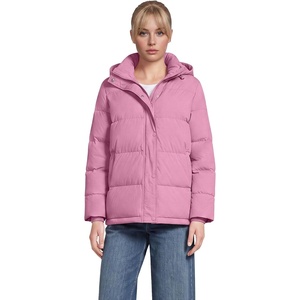 image:imageLands End Womens Wide Channel 600 Down Puffer JacketMauve Orchid