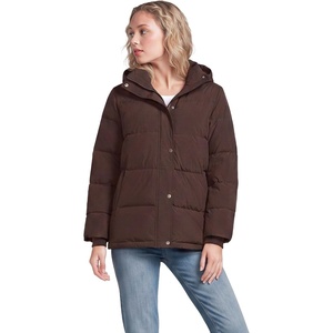 image:imageLands End Womens Wide Channel 600 Down Puffer JacketRich Coffee