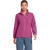 image:imageLands End Womens Cozy Sherpa Full Zip Fleece JacketLight Raspberry