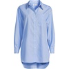 image:imageLands End Womens No Iron Oversized Poplin Extra Long TunicClear Blue SkyLapis Stripe