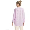 image:imageLands End Womens No Iron Oversized Poplin Extra Long TunicLight Rose Pink Awning Stripe