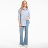 image:imageLands End Womens No Iron Oversized Poplin Extra Long TunicMisty BlueDeep Sea Stripes