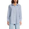 image:imageLands End Womens No Iron Oversized Poplin Extra Long TunicMisty BlueDeep Sea Stripes