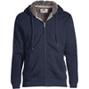 image:imageLands End Mens Serious Sweats Full Zip Sherpa Fleece HoodieRadiant Navy