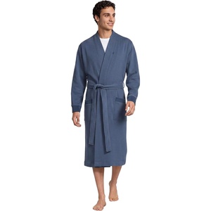 image:imageLands End Mens Serious Sweats RobeNightfall Blue