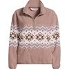 image:imageLands End Womens Half Zip Cozy Sherpa Fleece PulloverCocoa Fairisle