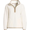 image:imageLands End Womens Half Zip Cozy Sherpa Fleece PulloverIvory Latte