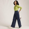 image:imageWomens Tencel Fiber High Rise Wide Leg PantsDusty Indigo