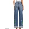 image:imageWomens Tencel Fiber High Rise Wide Leg PantsEmbroideredMedium Ocean Wash