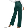 image:imageWomens Tencel Fiber High Rise Wide Leg PantsEvergreen