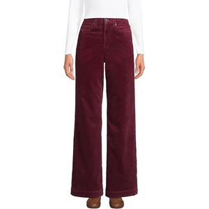 image:imageWomens Tencel Fiber High Rise Wide Leg PantsRich Burgundy