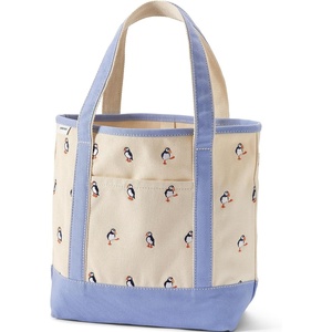 image:imageLands End Open Canvas ToteNaturalBlue Sky Puffins