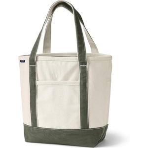image:imageLands End Open Canvas ToteNaturalDark Olive Green