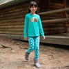 image:imageLands End Girls Tough Cotton Novelty LeggingsFloralBaltic Teal