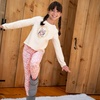 image:imageLands End Girls Tough Cotton Novelty LeggingsFloralOrchid Pink