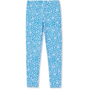 image:imageLands End Girls Tough Cotton Novelty LeggingsTossed HeartsVista Blue