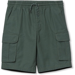 image:imageBoys Stretch Canvas Utility Cargo ShortsDark Forest Green