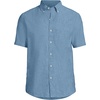 image:imageLands End Mens Short Sleeve Button Down Chambray ShirtLight Indigo Chambray