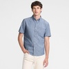 image:imageLands End Mens Short Sleeve Button Down Chambray ShirtLight Indigo Chambray
