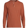 image:imageLands End Mens SuperT Long Sleeve Henley ShirtAutumn Ember Heather