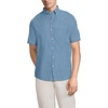 image:imageLands End Mens Short Sleeve Button Down Chambray ShirtLight Indigo Chambray