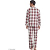 image:imageLands End Mens Flannel Pajama SetIvoryCompass Red Multi Plaid