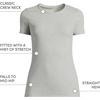 image:imageLands End Womens Cotton Rib Knit TShirtGray Heather