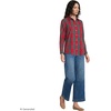 image:imageLands End Womens Pinwale Cord Long Sleeve ShirtCompass RedPine Plaid