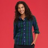 image:imageLands End Womens Pinwale Cord Long Sleeve ShirtLiberty BluePine Blackwatch