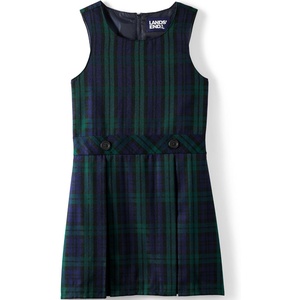 image:imageLands End Girls School Uniform JumperPlaid Classic NavyEvergreen