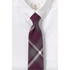 image:imageLands End School Uniform Adult Plaid To Be Tied TieBurgundyGray Plaid