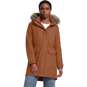 image:imageLands End Womens Expedition Waterproof Down Winter Parka with Faux Fur HoodRich Ginger Brown